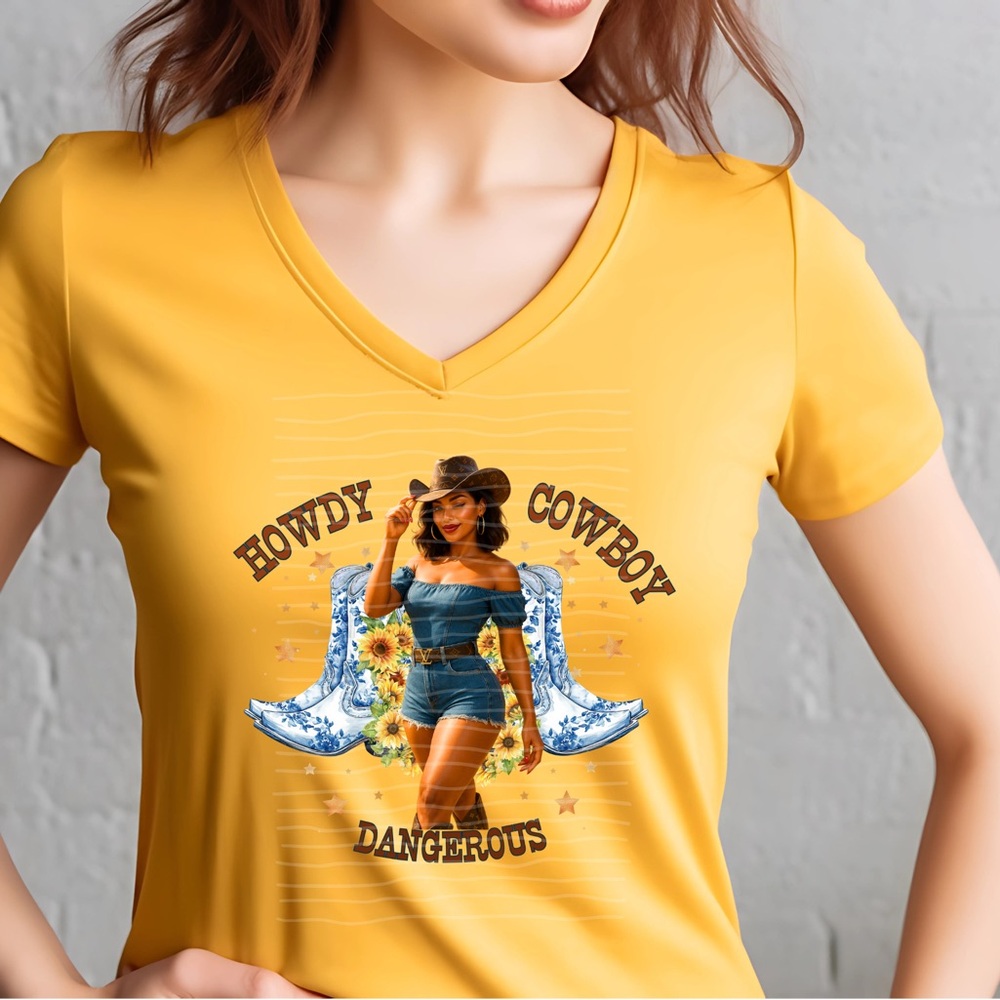 St. John's Bay Howdy Yellow‎ Cowboy Graphic Tee - Short Sleeve